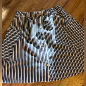 Zara Girl Striped Blue Skirt